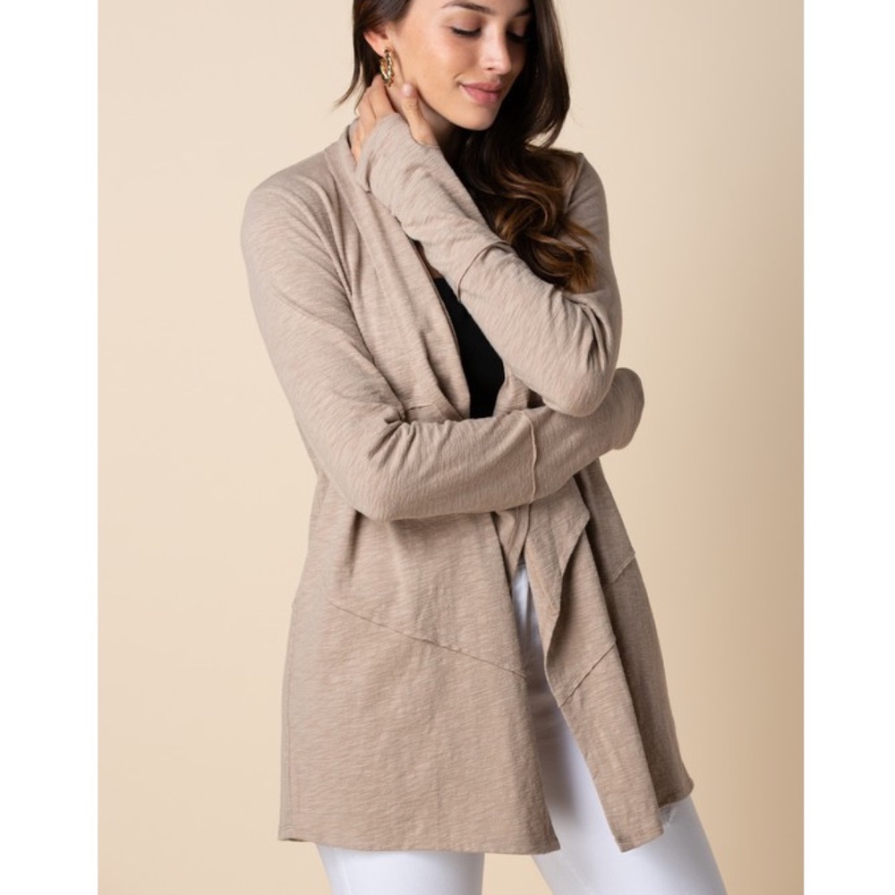Casual Fall Cardigan Neutral Thumbhole Cardigan Women’s Long Cardi